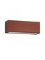 Preview: Nova Luce LED Solar-Wandleuchte Brown 2W warmweiss 3000K Bewegungsmelder IP65 salzwasserfest Cortenstahl Holz Aluminium 24x24cm 9030584