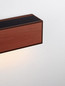 Preview: Nova Luce LED Solar-Wandleuchte Brown 2W warmweiss 3000K Bewegungsmelder IP65 salzwasserfest Cortenstahl Holz Aluminium 24x24cm 9030584