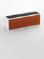 Preview: Nova Luce LED Solar-Wandleuchte Brown 2W warmweiss 3000K Bewegungsmelder IP65 salzwasserfest Weiß Holz Aluminium 24x24cm 9030585