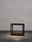 Preview: Nova Luce LED Sockelleuchte Cosmic 8W warmweiss 3000K IP65 Schwarz Aluminium 20cm 9030589