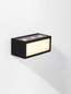 Preview: Nova Luce LED Außen-Wandleuchte Inga 11W warmweiss 3000K IP65 salzwasserfest Schwarz Aluminium 15x7cm 9030593