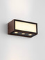 Preview: Nova Luce LED Außen-Wandleuchte Inga 11W warmweiss 3000K IP65 salzwasserfest Cortenstahl Aluminium 15x7cm 9030594
