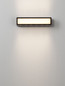 Preview: Nova Luce LED Außen-Wandleuchte Inga 18W warmweiss 3000K IP65 salzwasserfest Schwarz Aluminium 30x7cm 9030595