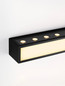 Preview: Nova Luce LED Außen-Wandleuchte Inga 31W warmweiss 3000K IP65 salzwasserfest Schwarz Aluminium 45x7cm 9030596