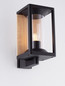 Preview: Nova Luce Außen-Wandleuchte Pacific E27 IP65 Schwarz Holz Aluminium 28x21cm 9030601