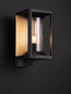 Preview: Nova Luce Außen-Wandleuchte Pacific E27 IP65 Schwarz Holz Aluminium 28x21cm 9030601