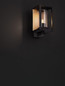 Preview: Nova Luce Außen-Wandleuchte Pacific E27 IP65 Schwarz Holz Aluminium 28x21cm 9030601