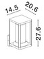 Preview: Nova Luce Außen-Wandleuchte Pacific E27 IP65 Schwarz Holz Aluminium 28x21cm 9030601