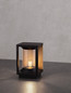 Preview: Nova Luce Sockelleuchte Pacific E27 IP65 Schwarz Holz Aluminium 22cm 9030605