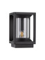 Preview: Nova Luce Sockelleuchte Pacific E27 IP65 Schwarz Aluminium 22cm 9030606
