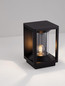 Preview: Nova Luce Sockelleuchte Pacific E27 IP65 Schwarz Aluminium 22cm 9030606