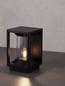 Preview: Nova Luce Sockelleuchte Pacific E27 IP65 Schwarz Aluminium 22cm 9030606