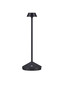 Preview: Nova Luce Standfuß für Akku-Tischleuchte Lumo dimmbar USB IP54 Schwarz Aluminium Ø12cm 9030617