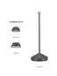 Preview: Nova Luce Standfuß für Akku-Tischleuchte Lumo dimmbar USB IP54 Dunkelgrau Aluminium Ø12cm 9030620