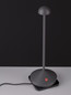 Preview: Nova Luce Standfuß für Akku-Tischleuchte Lumo dimmbar USB IP54 Dunkelgrau Aluminium Ø12cm 9030620