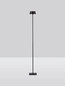 Preview: Nova Luce LED Akku-Stehleuchte Persea dimmbar 2W warmweiss 3000K USB IP54 salzwasserfest Schwarz Aluminium 115cm 9030625