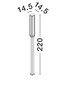 Preview: Nova Luce LED Wegeleuchte Solstice 16W warmweiss 3000K IP65 Schwarz Aluminium 220cm 9030627