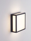 Preview: Nova Luce LED Außen-Wandleuchte Astral 16W warmweiss 3000K IP65 salzwasserfest Schwarz Aluminium 22x22cm 9030630