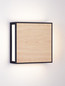Preview: Nova Luce LED Außen-Wandleuchte Astral 16W warmweiss 3000K IP65 salzwasserfest Schwarz Holz Aluminium 22x22cm 9030631