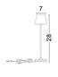 Preview: Nova Luce LED Akku-Tischleuchte Petit dimmbar 2W warmweiss 3000K IP54 salzwasserfest Weiß Aluminium Ø7cm 9030711