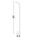 Preview: Nova Luce LED Wegeleuchte Vel 7W warmweiss 3000K IP65 salzwasserfest Schwarz Aluminium 80cm 9030724
