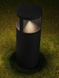 Preview: Nova Luce LED Sockelleuchte Soul 24W warmweiss 3000K IP65 Schwarz Aluminium 43cm 9030744