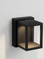 Preview: Nova Luce LED Außen-Wandleuchte Prive 9W warmweiss 3000K IP65 Schwarz Aluminium 13x12cm 9030751
