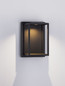 Preview: Nova Luce LED Außen-Wandleuchte Prive 17W warmweiss 3000K IP65 Schwarz Aluminium 25x17cm 9030753