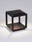 Preview: Nova Luce LED Sockelleuchte Prive 15W warmweiss 3000K IP65 Schwarz Aluminium 26cm 9030754