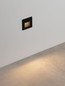 Preview: Nova Luce LED Wandeinbauleuchte Polka 3W warmweiss 3000K IP65 Schwarz Aluminium 8,5x8,5cm 9030757