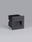 Preview: Nova Luce LED Wandeinbauleuchte Polka 3W warmweiss 3000K IP65 Schwarz Aluminium 8,5x8,5cm 9030757