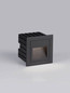 Preview: Nova Luce LED Wandeinbauleuchte Polka 3W warmweiss 3000K IP65 Schwarz Aluminium 8,5x8,5cm 9030757