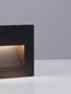 Preview: Nova Luce LED Wandeinbauleuchte Polka 3W warmweiss 3000K IP65 Schwarz Aluminium 8,5x8,5cm 9030757
