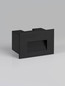 Preview: Nova Luce LED Wandeinbauleuchte Polka 4W warmweiss 3000K IP65 Schwarz Aluminium 12x8cm 9030760