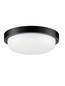 Preview: Nova Luce LED Außen-Deckenleuchte Reo 19W warmweiss 3000K IP65 Schwarz Ø23,5cm 9030769