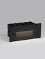 Preview: Nova Luce LED Wandeinbauleuchte Polka 5W warmweiss 3000K IP65 Schwarz Aluminium 17x8cm 9030774