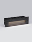 Preview: Nova Luce LED Wandeinbauleuchte Polka 7W warmweiss 3000K IP65 Schwarz Aluminium 25x8cm 9030775