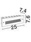 Preview: Nova Luce LED Wandeinbauleuchte Polka 7W warmweiss 3000K IP65 Schwarz Aluminium 25x8cm 9030775