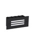Preview: Nova Luce LED Wandeinbauleuchte Off 4W warmweiss 3000K IP65 salzwasserfest Schwarz Aluminium 17x8cm 9030776