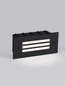 Preview: Nova Luce LED Wandeinbauleuchte Off 4W warmweiss 3000K IP65 salzwasserfest Schwarz Aluminium 17x8cm 9030776