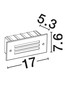 Preview: Nova Luce LED Wandeinbauleuchte Off 4W warmweiss 3000K IP65 salzwasserfest Schwarz Aluminium 17x8cm 9030776