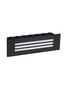 Preview: Nova Luce LED Wandeinbauleuchte Off 6W warmweiss 3000K IP65 salzwasserfest Schwarz Aluminium 26x8cm 9030777