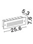 Preview: Nova Luce LED Wandeinbauleuchte Off 6W warmweiss 3000K IP65 salzwasserfest Schwarz Aluminium 26x8cm 9030777