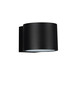 Preview: Nova Luce LED Außen-Wandleuchte Beta 8W warmweiss 3000K IP54 salzwasserfest Schwarz Aluminium Ø9cm 9030800