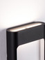 Preview: Nova Luce LED Außen-Wandleuchte Tall 9W warmweiss 3000K IP54 salzwasserfest Schwarz Aluminium 13,5x12,5cm 9030802