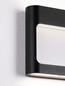 Preview: Nova Luce LED Außen-Wandleuchte Tall 9W warmweiss 3000K IP54 salzwasserfest Schwarz Aluminium 13,5x12,5cm 9030802