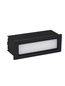 Preview: Nova Luce LED Wandeinbauleuchte Echo schwenkbar 6W warmweiss 3000K IP54 salzwasserfest Schwarz Aluminium 18x6cm 9030809