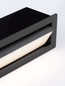 Preview: Nova Luce LED Wandeinbauleuchte Echo schwenkbar 6W warmweiss 3000K IP54 salzwasserfest Schwarz Aluminium 18x6cm 9030809