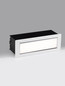 Preview: Nova Luce LED Wandeinbauleuchte Echo schwenkbar 6W warmweiss 3000K IP54 salzwasserfest Weiß Aluminium 18x6cm 9030810