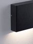 Preview: Nova Luce LED Außen-Wandleuchte Tick 4W warmweiss 3000K IP54 salzwasserfest Schwarz Aluminium 11,5x9cm 9030815